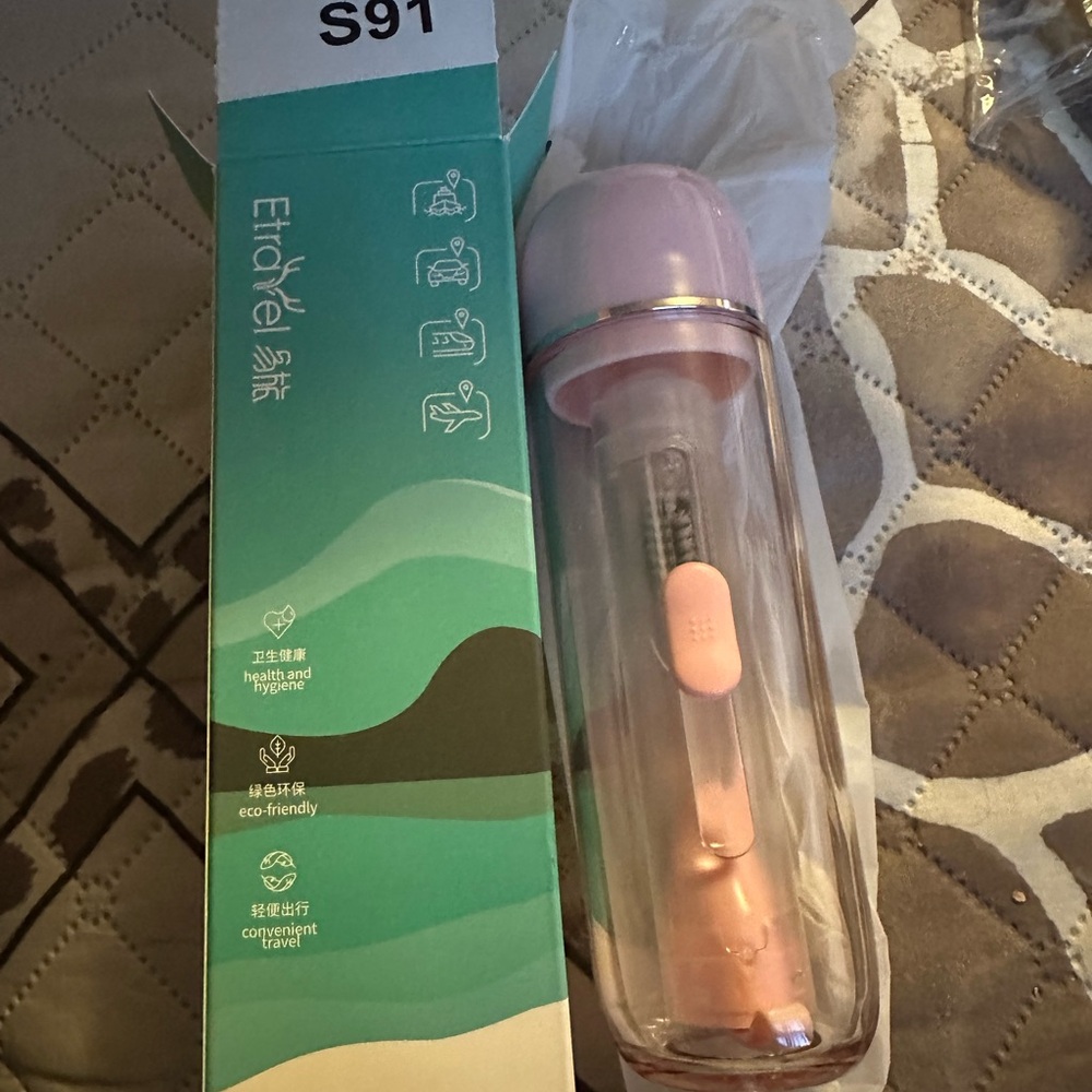 Pink Portable Water Bottle